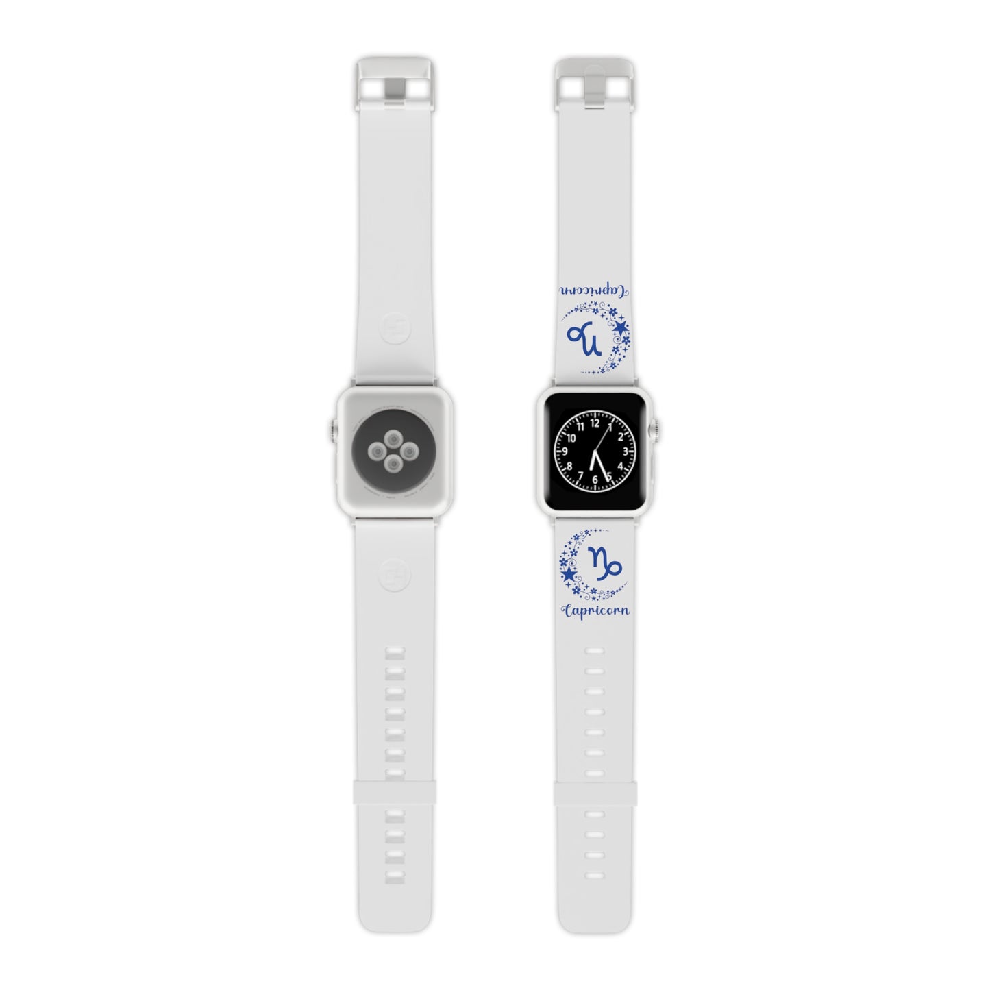 Blue Capricorn moon Watch Band for Apple Watch Series 1-9, SE and Ultra, 38-40mm/ 42-44mm