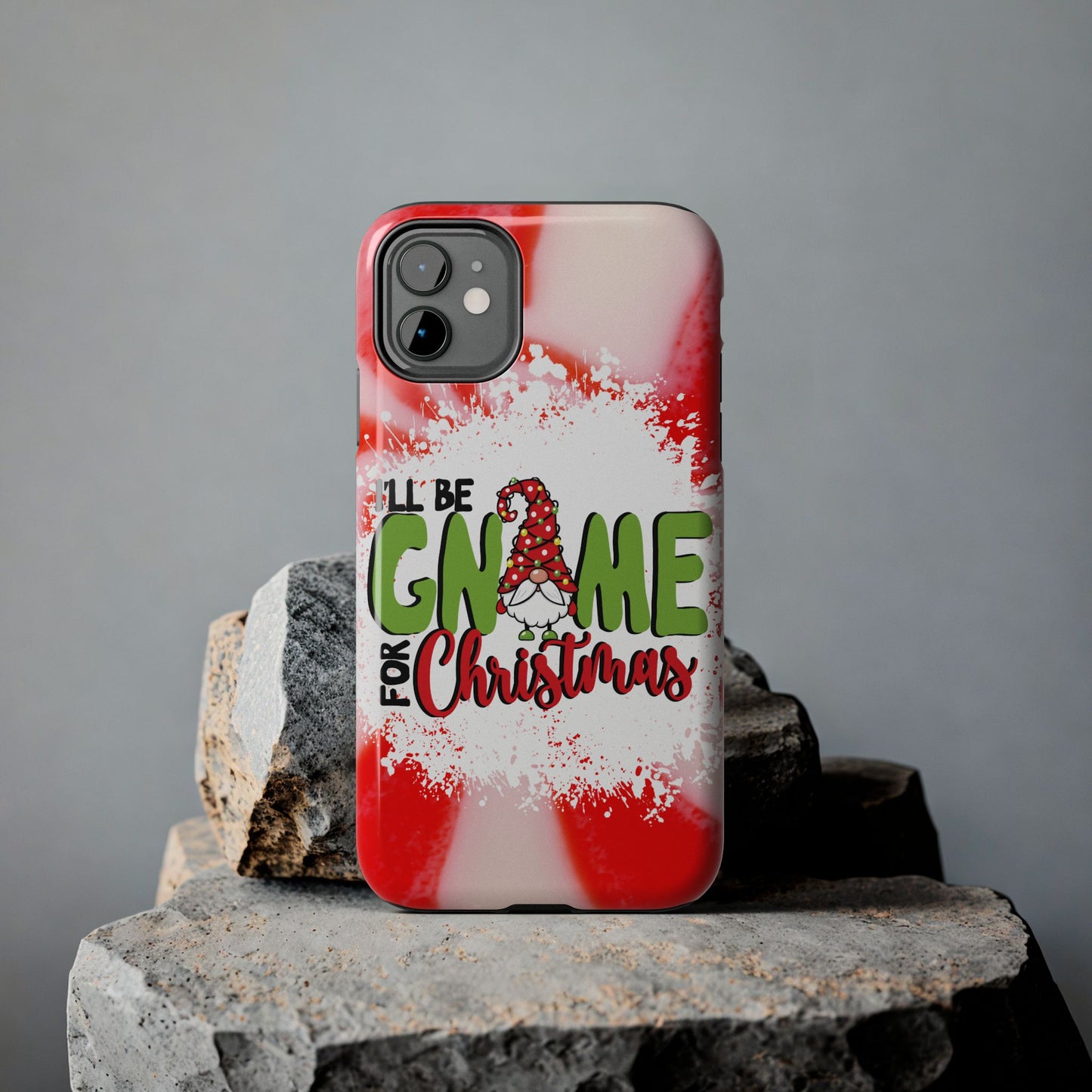 Cute Gnome for Christmas iPhone case. Compatible with iPhone models 11-16 including all mini, plus, pro & pro max. Custom phone case for smartphones. design for Girls, Woman