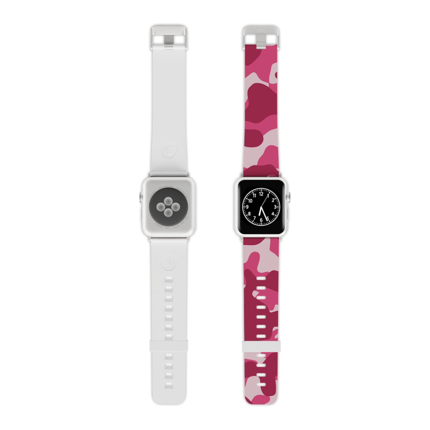 Pink Camo Watch Band for Apple Watch Series 1-9, SE and Ultra, 38-40mm/ 42-44mm