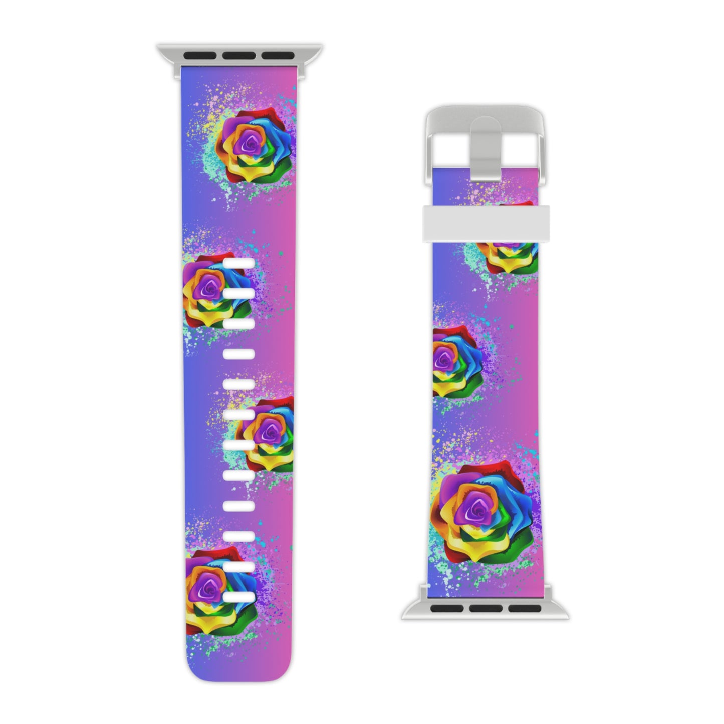 Psychedelic rose Watch Band for Apple Watch Series 1-9, SE and Ultra, 38-40mm/ 42-44mm