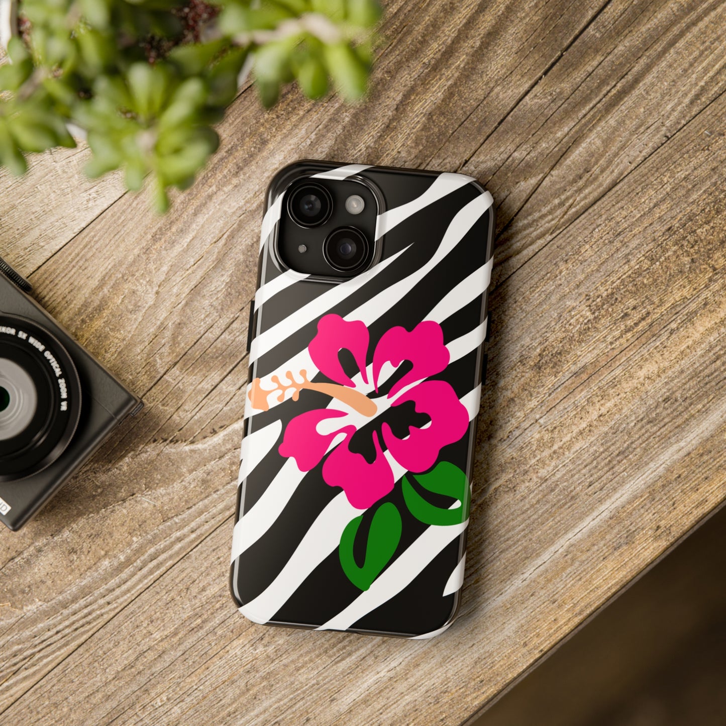 Tropical floral iPhone Cover, flower Accessory, Cute Phone Protector, seasonal Tech