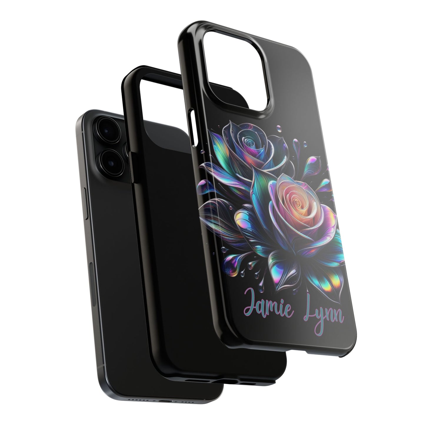 Personalized lotus rose floral phone case- iPhone compatible
