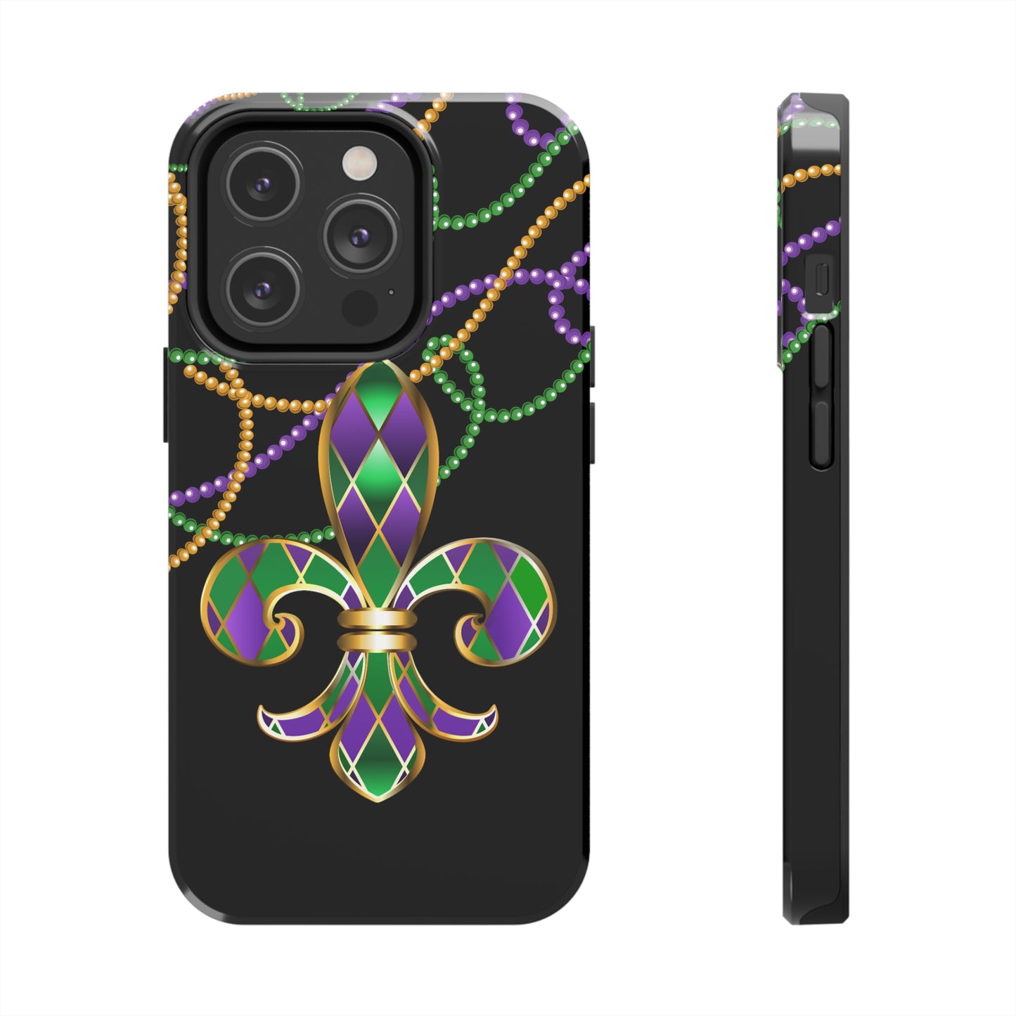 Blacked out Mardi Gras Tough iPhone Case iPhone 15 accessories