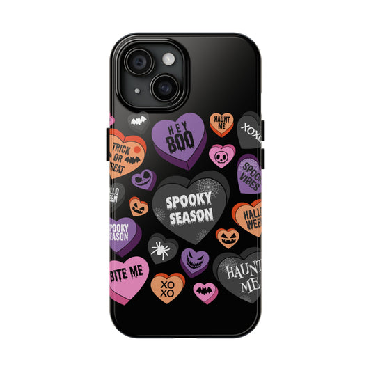 Spooky candy hearts iPhone cases models 11-15!