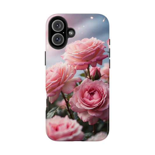 pink roses, floral iPhone Cover, flower Accessory, Cute Phone Protector, seasonal Tech