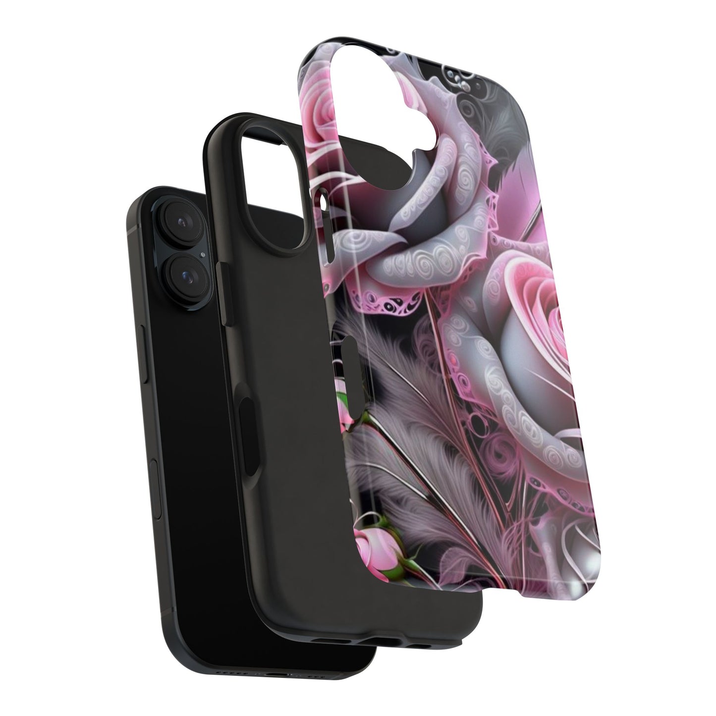 Tattoo rose, floral iPhone Cover, flower Accessory, Cute Phone Protector, seasonal Tech