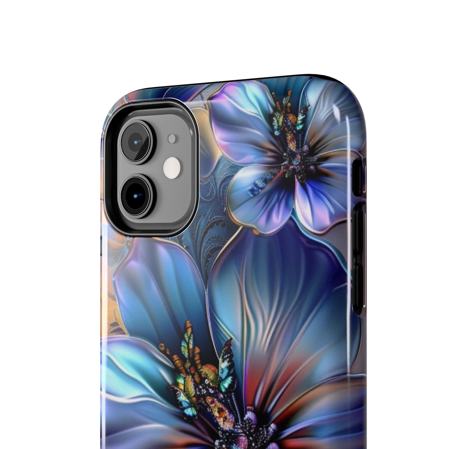 Jeweled hibiscus, floral iPhone Cover, flower Accessory, Cute Phone Protector, seasonal Tech