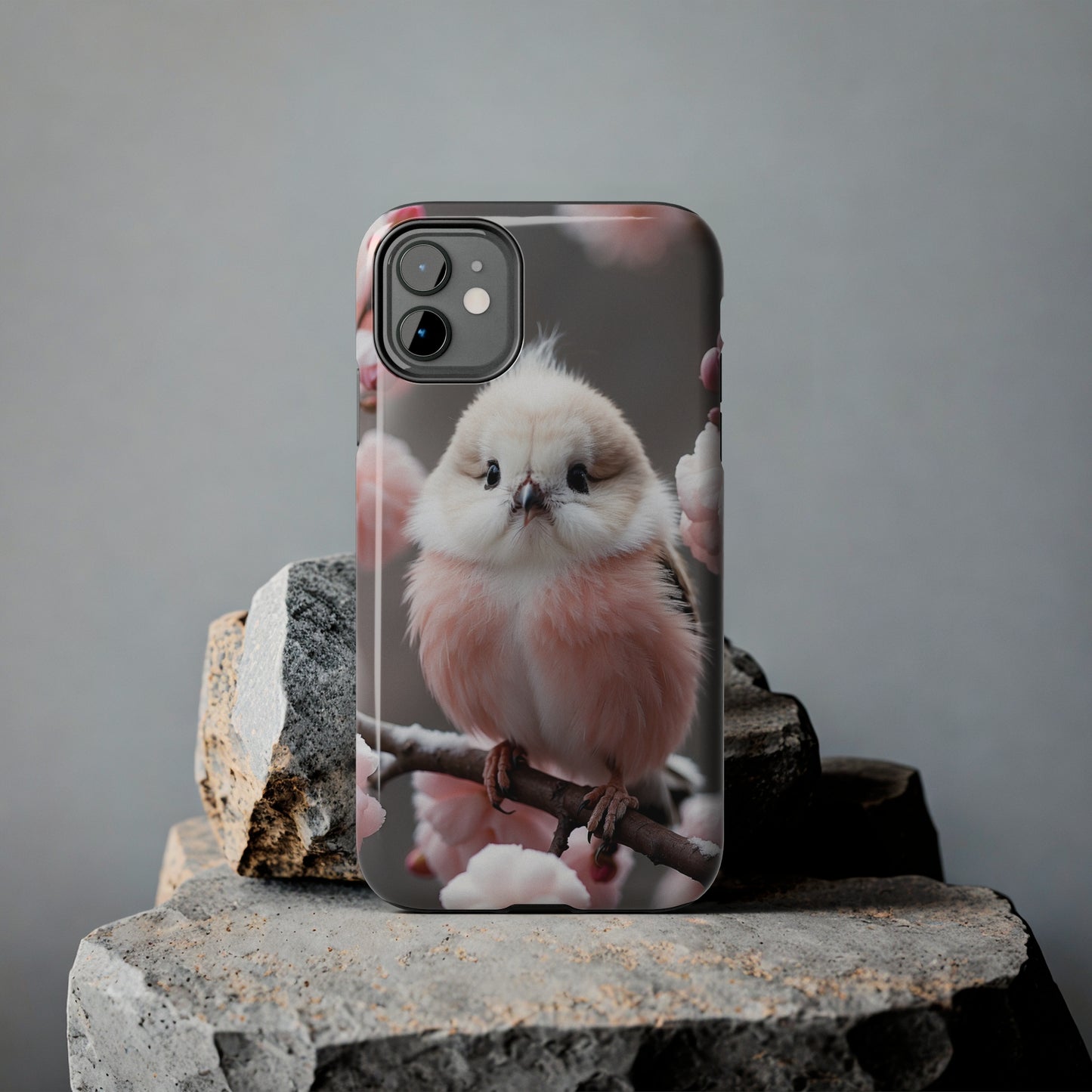 Cherry blossom pink bird Tough Phone Case iPhone 15 accessories