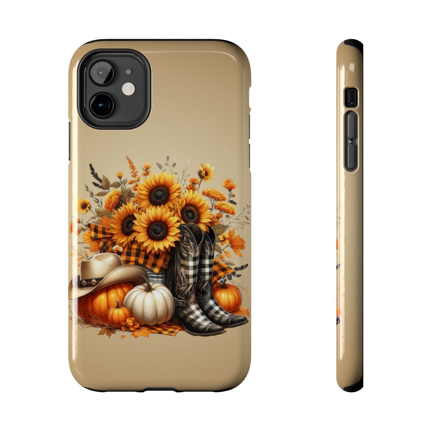 Cute fall cowgirl, fall iPhone Cover, Festive Holiday Accessory, Cute fall Phone Protector, seasonal Tech