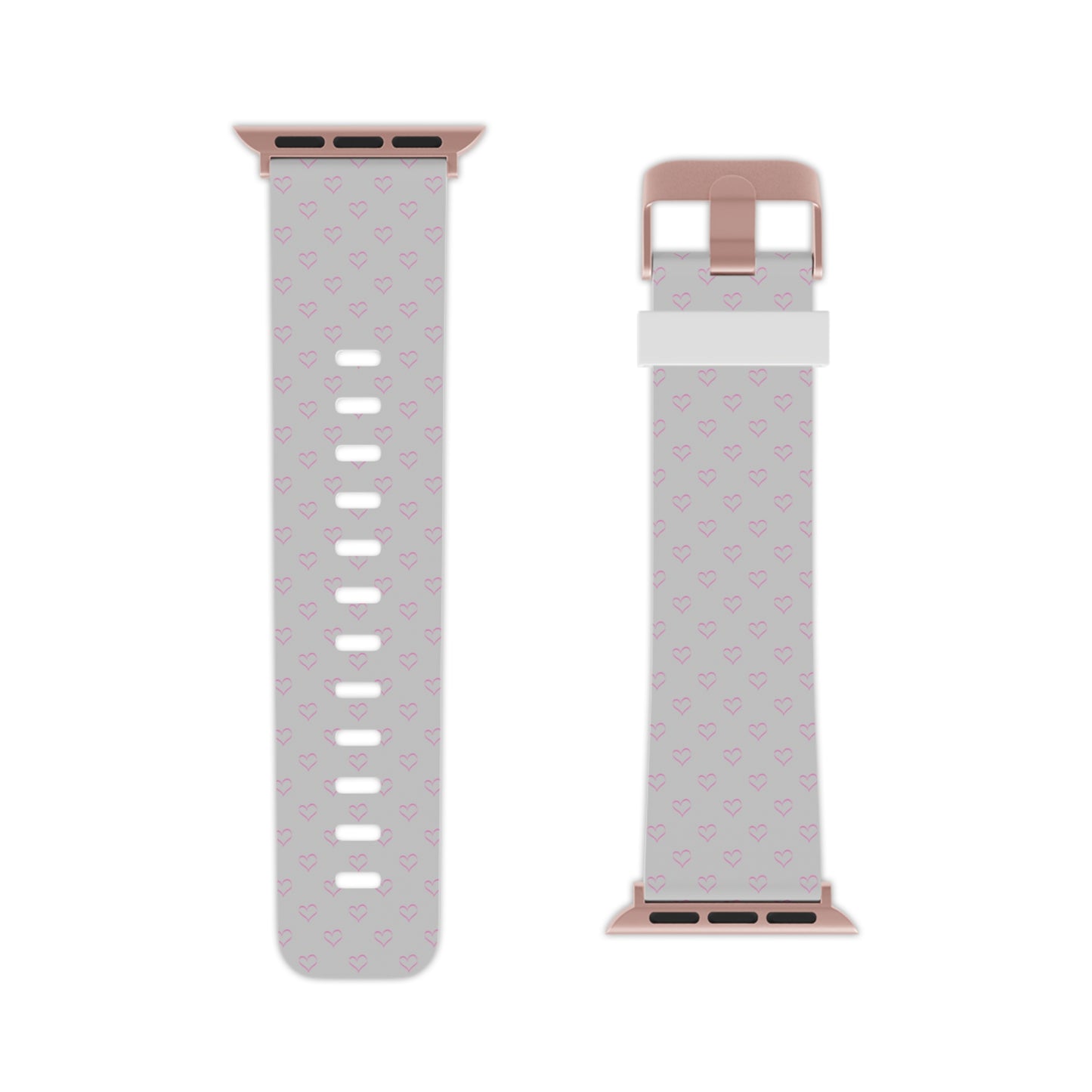 Baby pink hearts Watch Band for Apple Watch Series 1-9, SE and Ultra, 38-40mm/ 42-44mm