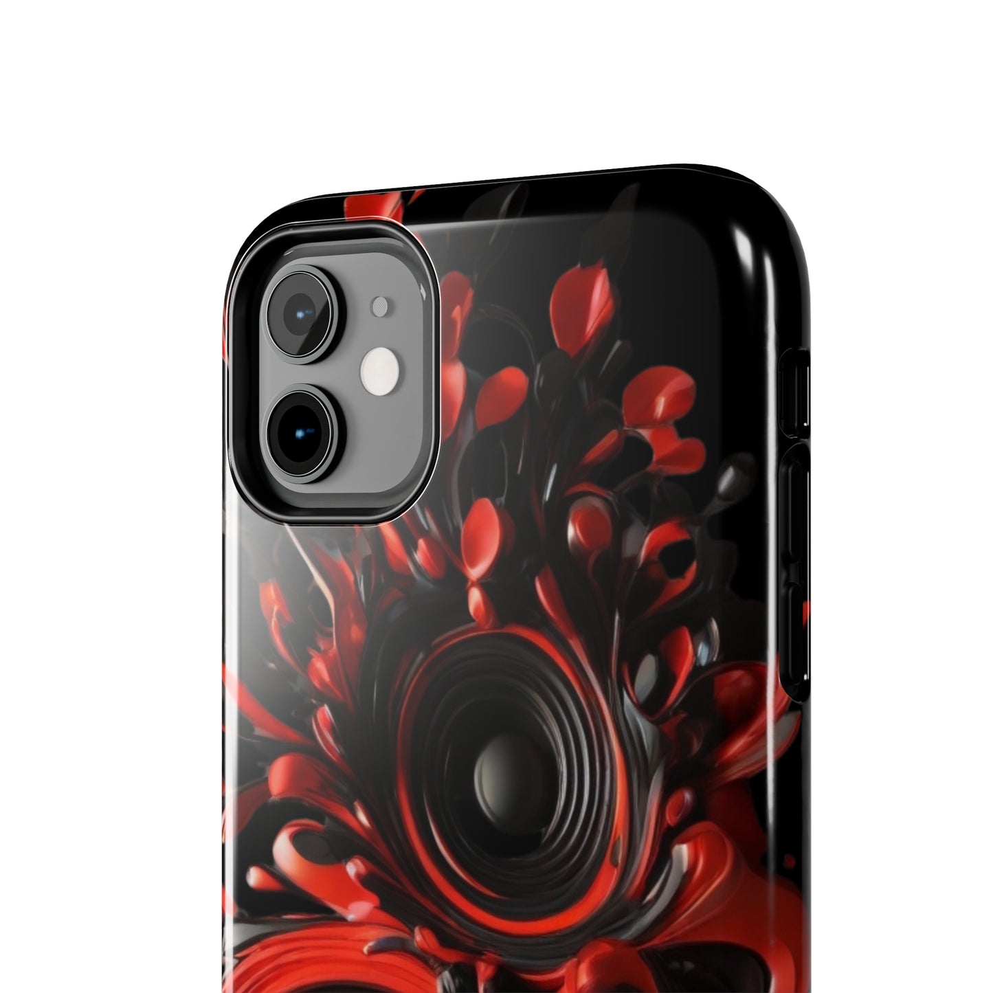 Red & black abstract art Tough iPhone Case iphone 14 accessories