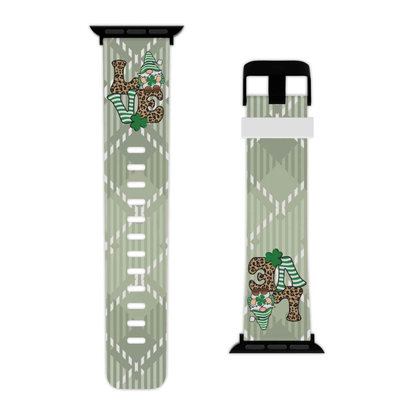 Shamrock Gnome love Watch Band for Apple Watch Series 1-9, SE and Ultra, 38-40mm/ 42-44mm