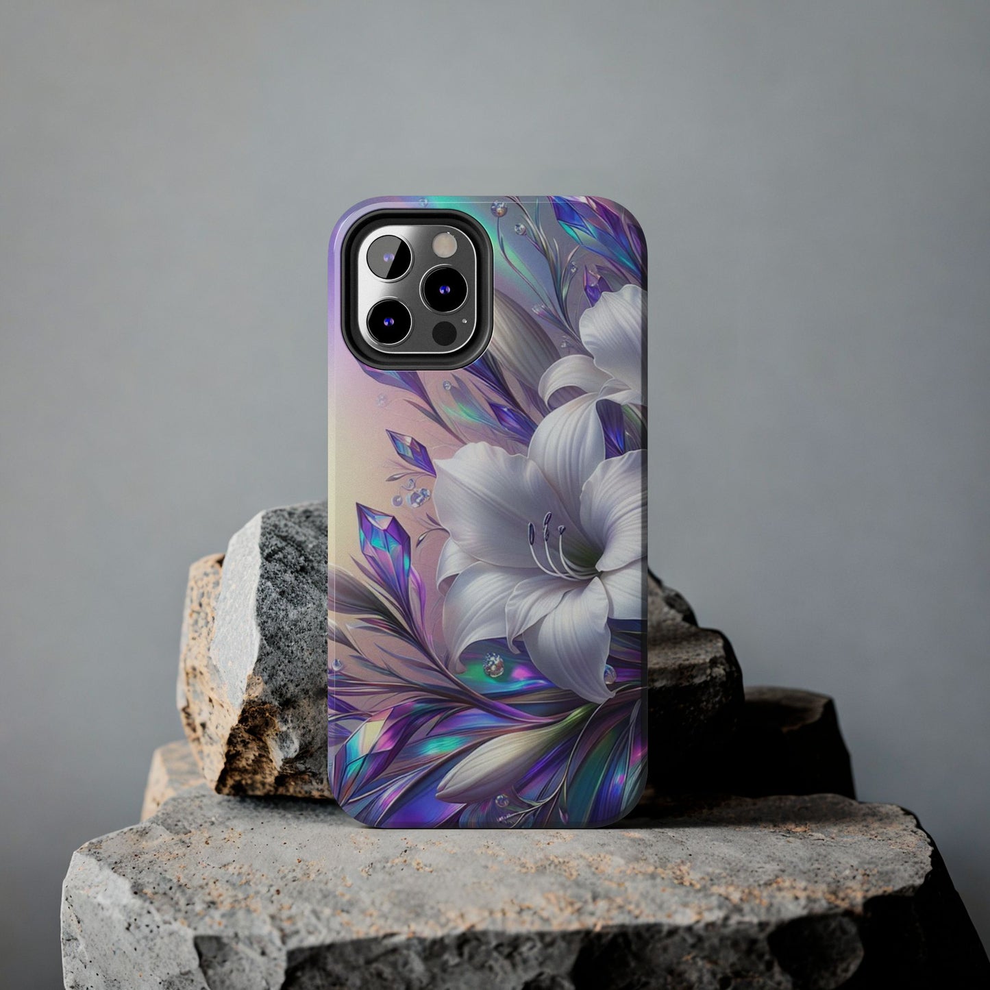 Northern lights lilly, floral iPhone Cover, flower Accessory, Cute Phone Protector, seasonal Tech