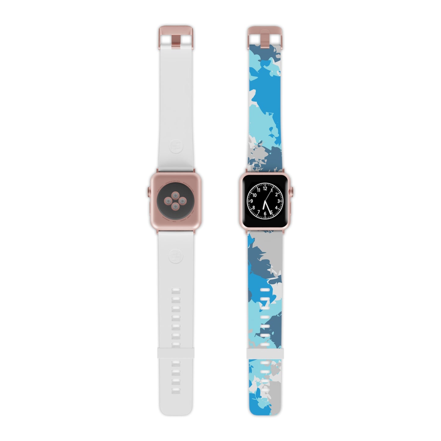 Blue & Grey Camo print Watch Band for Apple Watch Series 1-9, SE and Ultra, 38-40mm/ 42-44mm