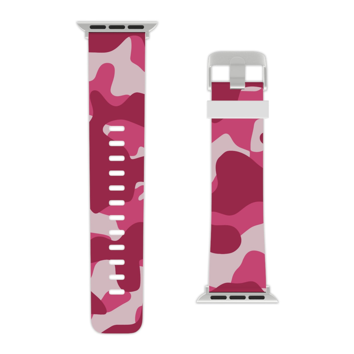 Pink Camo Watch Band for Apple Watch Series 1-9, SE and Ultra, 38-40mm/ 42-44mm