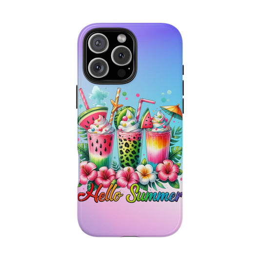 HELLO SUMMER aesthetics Phone case. Compatible with iPhone models 11-16  Custom phone case for smartphones. design for Girls, Woman