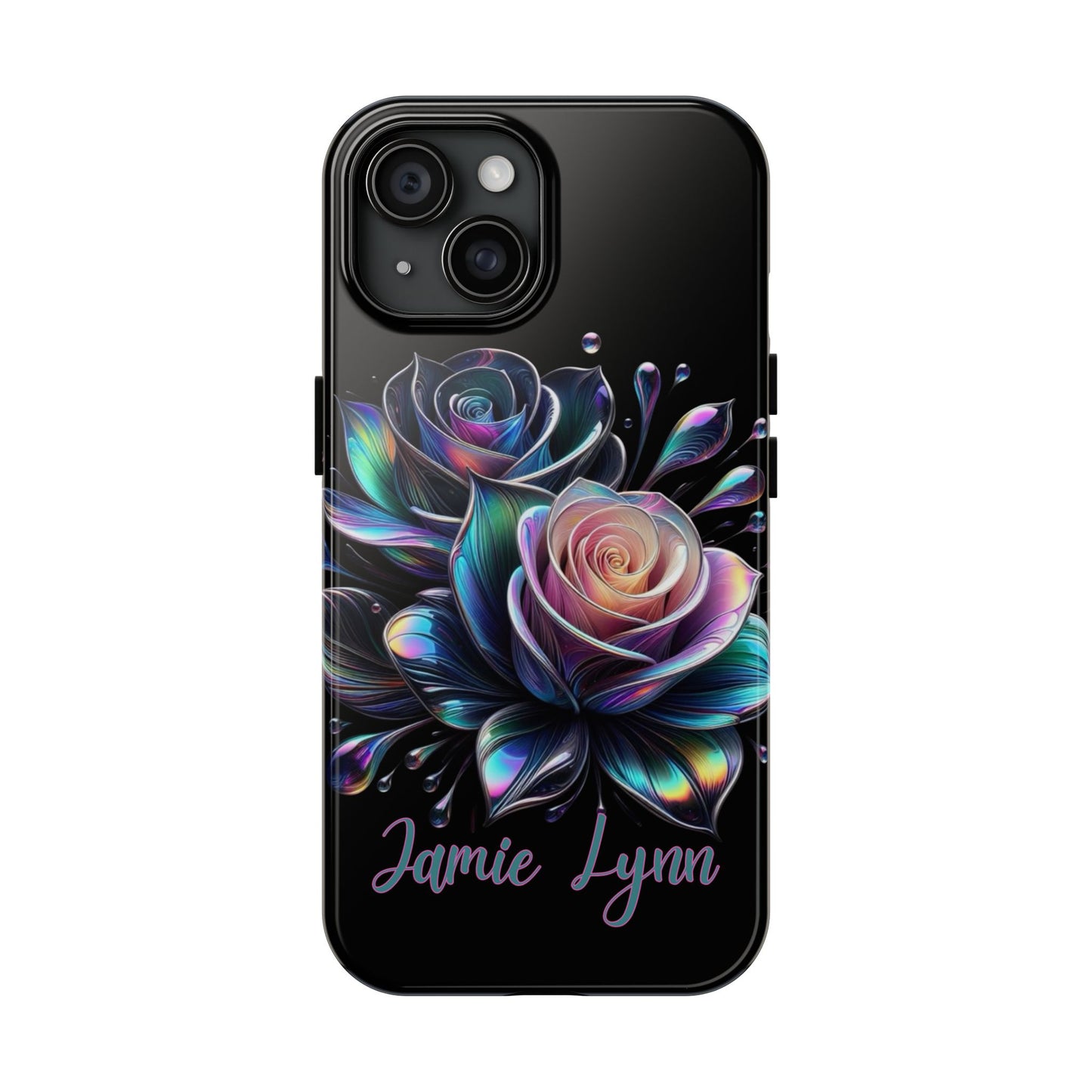 Personalized lotus rose floral phone case- iPhone compatible
