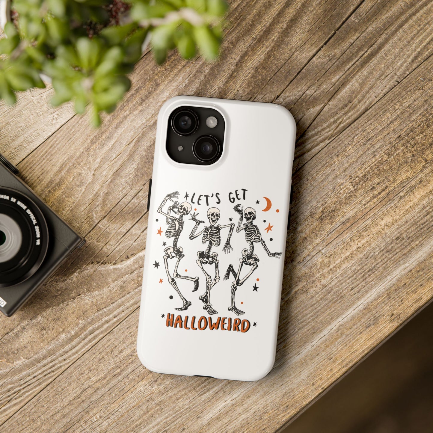 Let's get Halloweird, Halloween dancing skeletons/ Tough Phone Cases