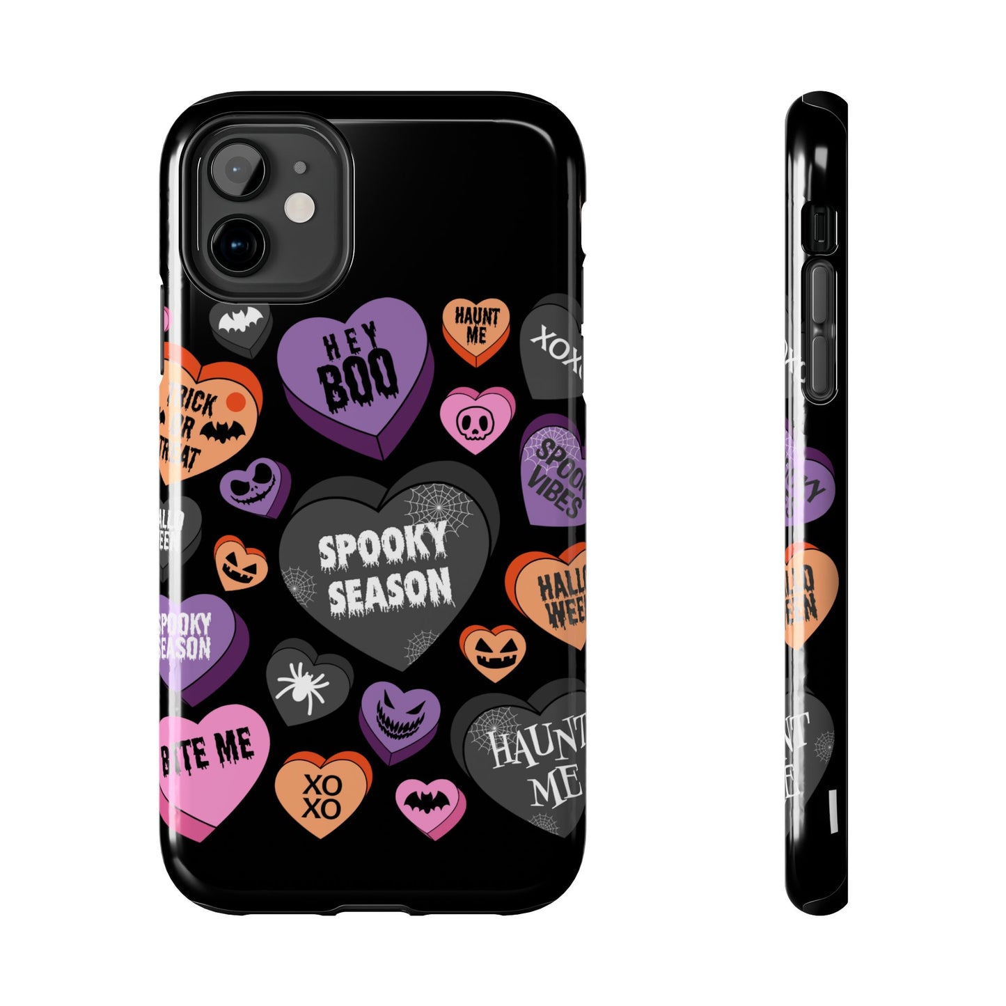 Spooky candy hearts iPhone cases models 11-15!