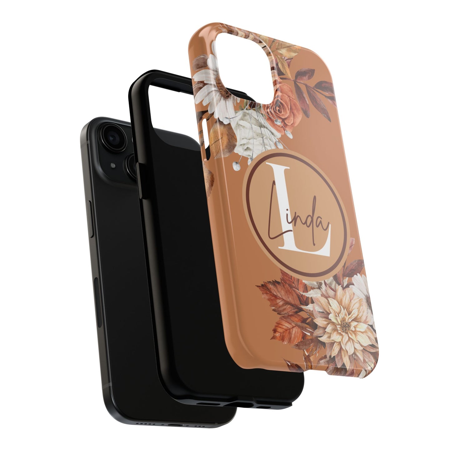 Custom personalized Fall floral iPhone case iPhone models 11-15