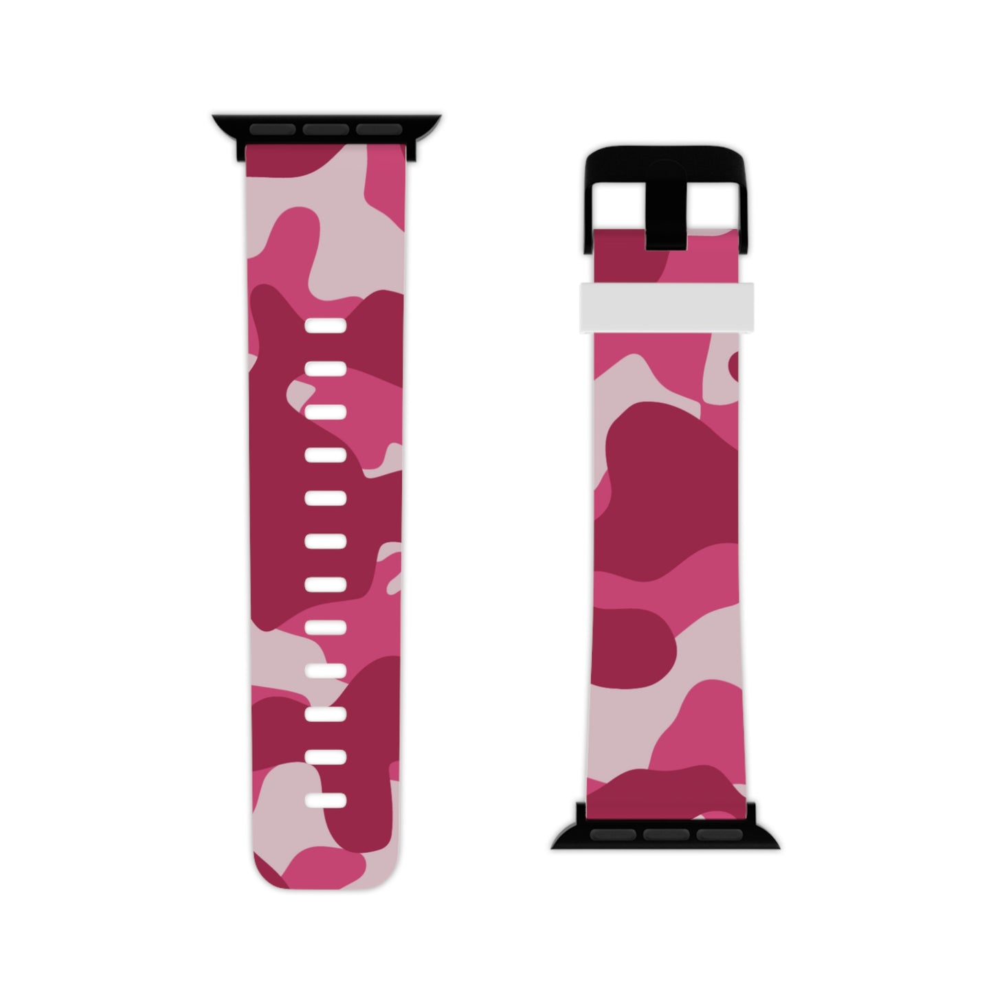 Pink Camo Watch Band for Apple Watch Series 1-9, SE and Ultra, 38-40mm/ 42-44mm