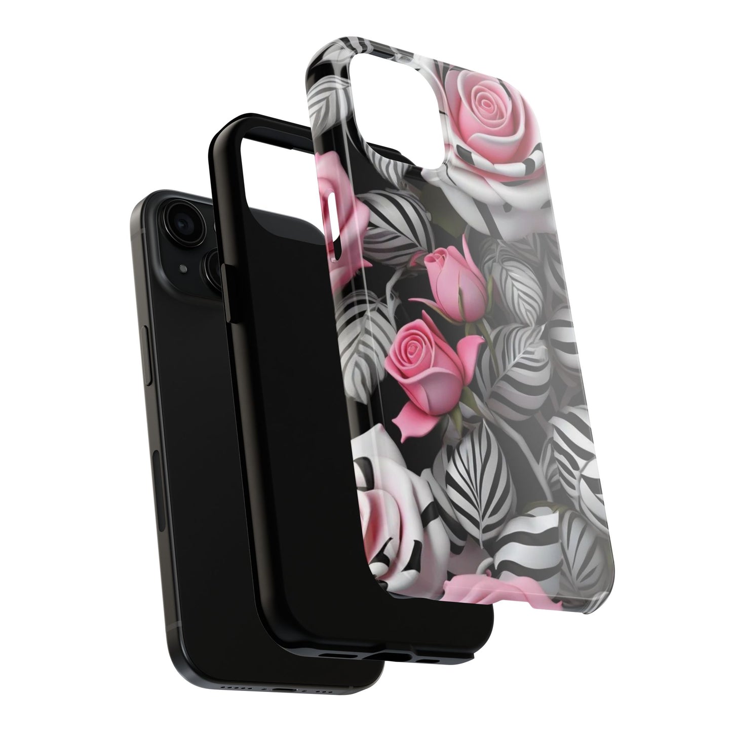 Zebra rose iPhone case Models 11-16