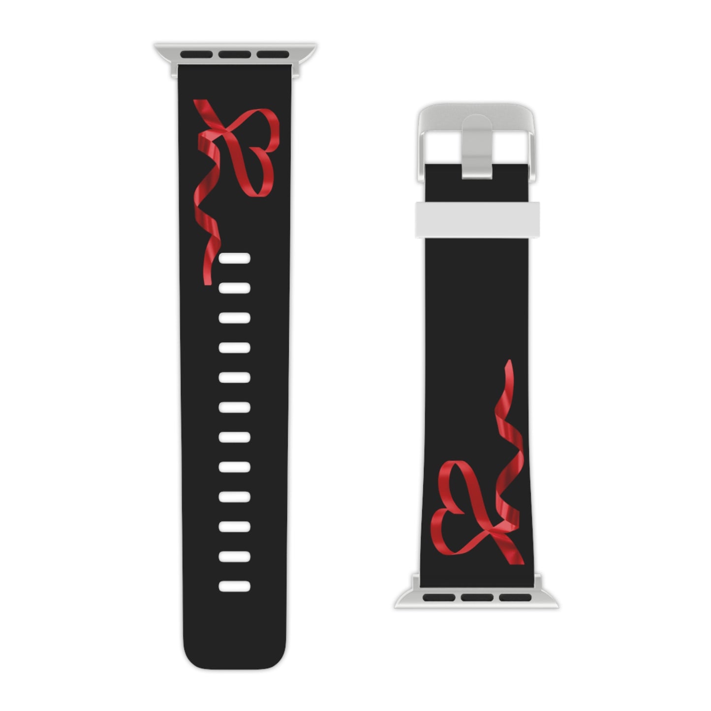 Valentines ribbon Watch Band for Apple Watch Series 1-9, SE and Ultra, 38-40mm/ 42-44mm