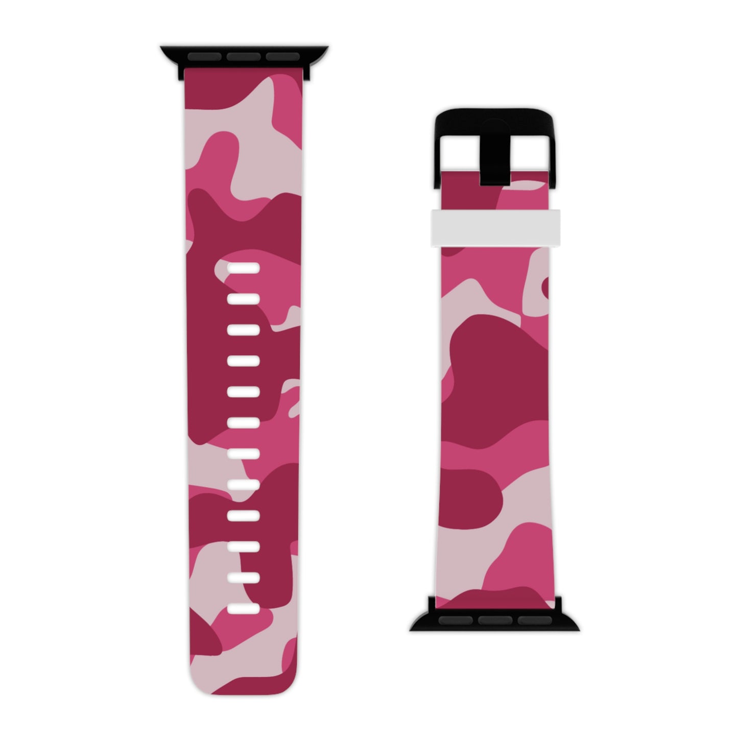 Pink Camo Watch Band for Apple Watch Series 1-9, SE and Ultra, 38-40mm/ 42-44mm