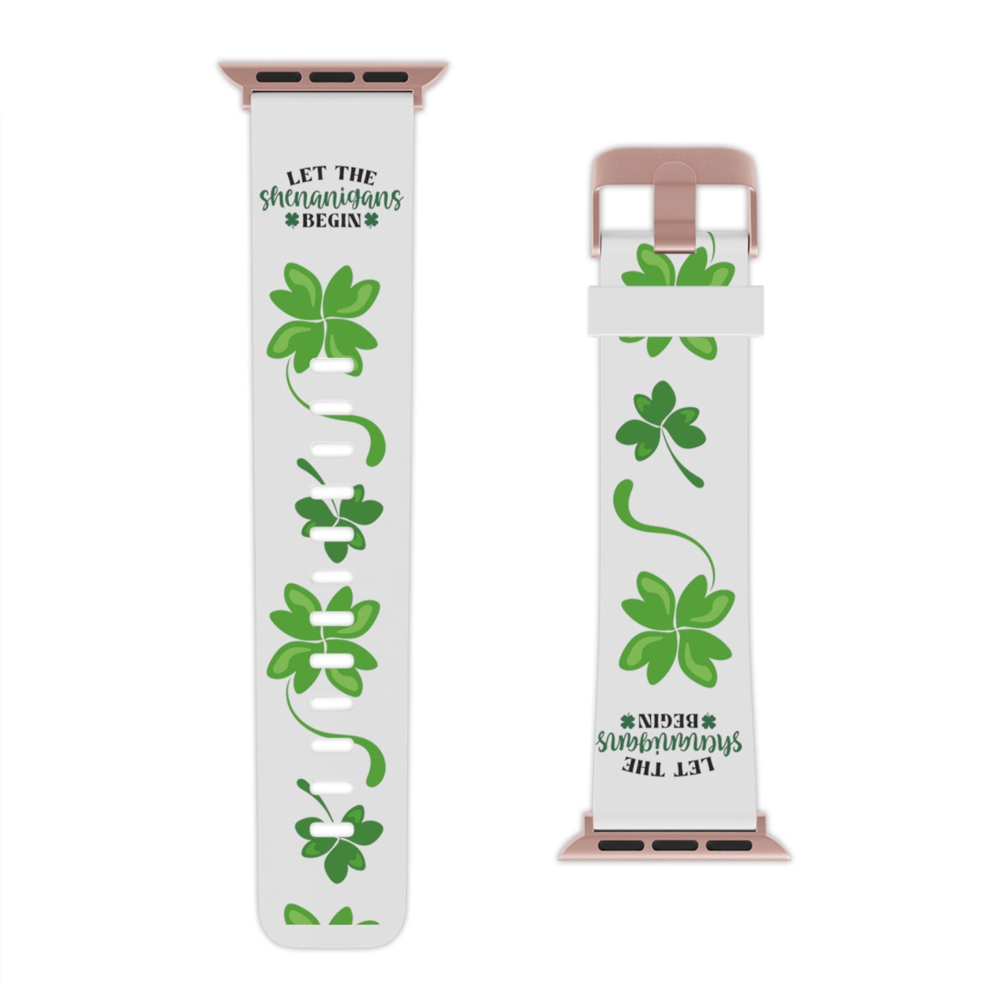 Let the shenanigans begin, shamrock Watch Band for Apple Watch  Series 1-9, SE and Ultra, 38-40mm/ 42-44mm