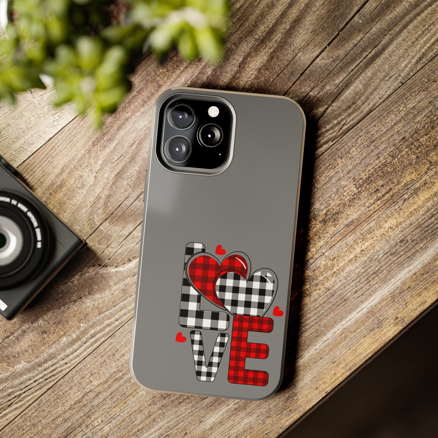 Grey LOVE/ Tough iPhone Case