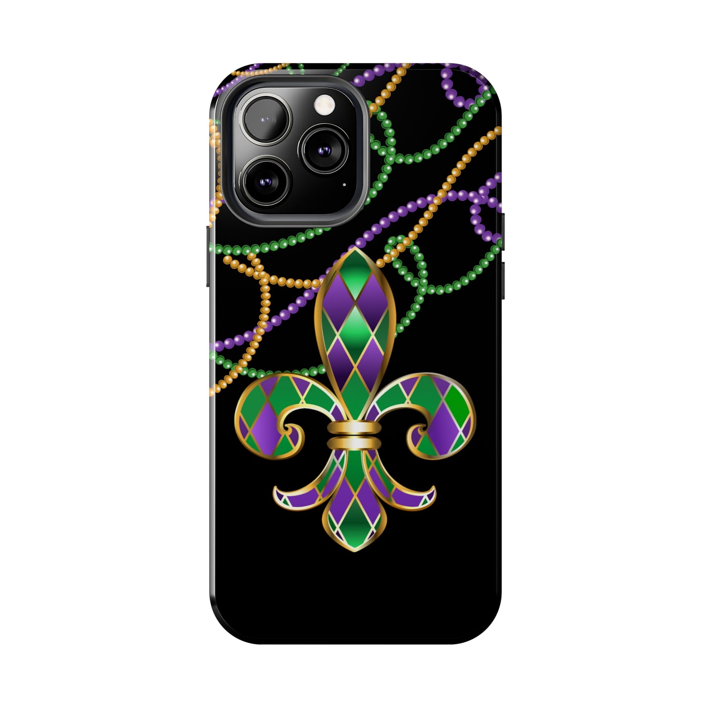 Blacked out Mardi Gras Tough iPhone Case iPhone 15 accessories