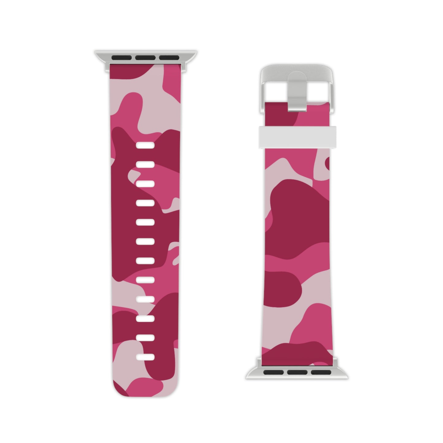 Pink Camo Watch Band for Apple Watch Series 1-9, SE and Ultra, 38-40mm/ 42-44mm