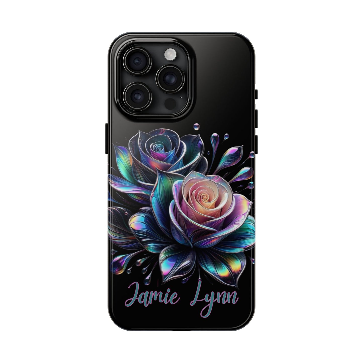 Personalized lotus rose floral phone case- iPhone compatible