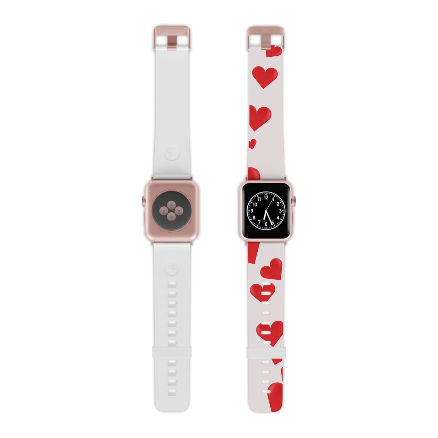 Red & white Valentines Watch Band for Apple Watch Series 1-9, SE and Ultra, 38-40mm/ 42-44mm