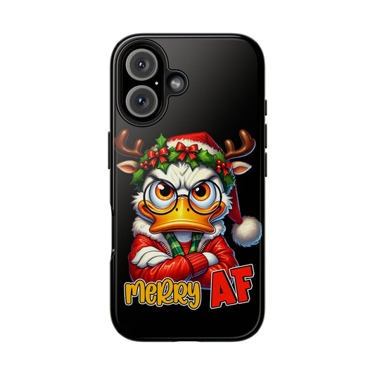 Funny Christmas duck iPhone 16 Case, Christmas iPhone Cover, Festive Holiday Accessory, Cute Xmas Phone Protector, Winter Santa Tech