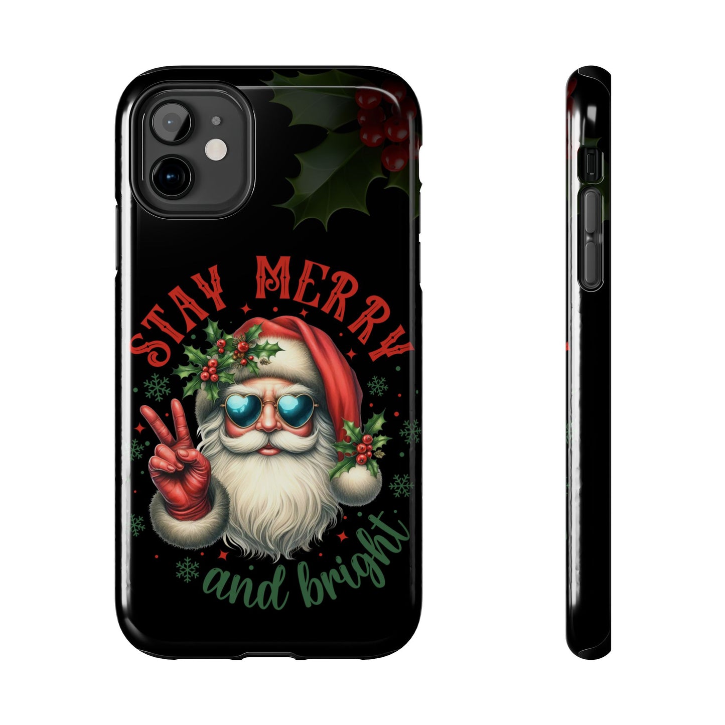 Stay Merry Christmas iPhone 16 Case, Christmas iPhone Cover, Festive Holiday Accessory, Cute Xmas Phone Protector, Winter Santa Tech