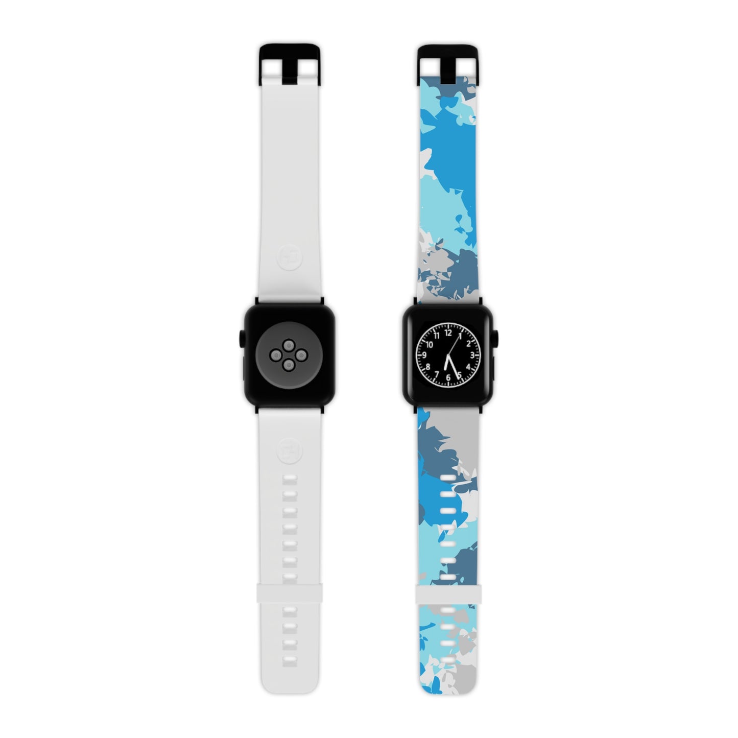 Blue & Grey Camo print Watch Band for Apple Watch Series 1-9, SE and Ultra, 38-40mm/ 42-44mm