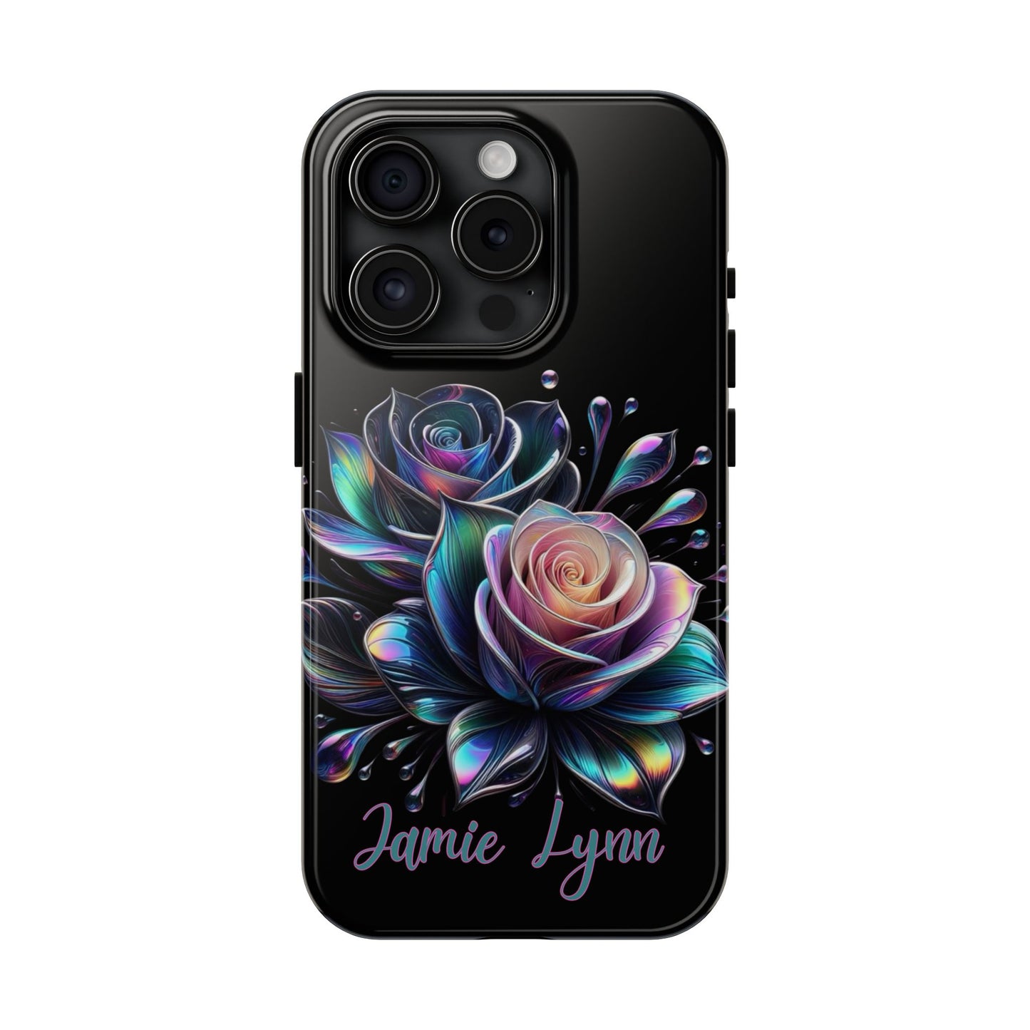 Personalized lotus rose floral phone case- iPhone compatible