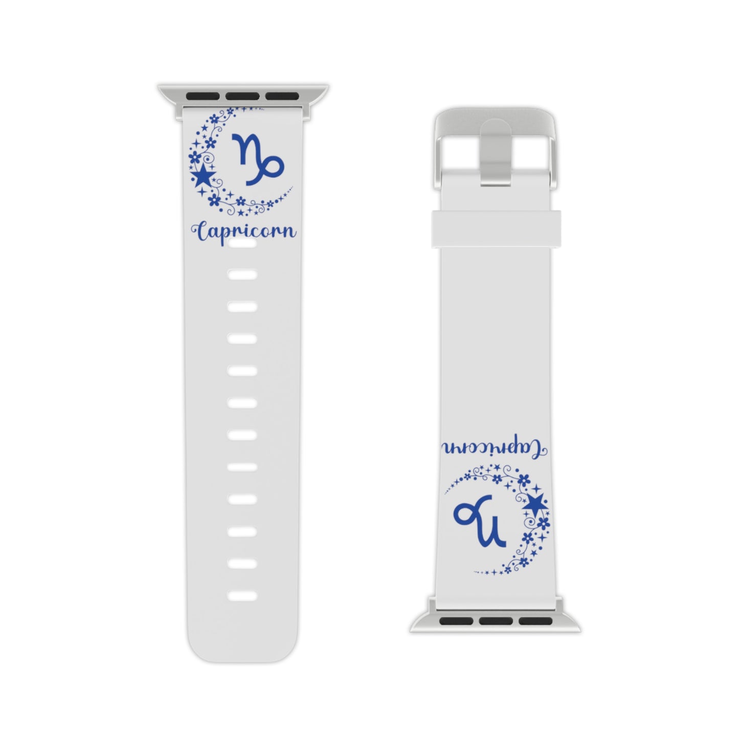 Blue Capricorn moon Watch Band for Apple Watch Series 1-9, SE and Ultra, 38-40mm/ 42-44mm