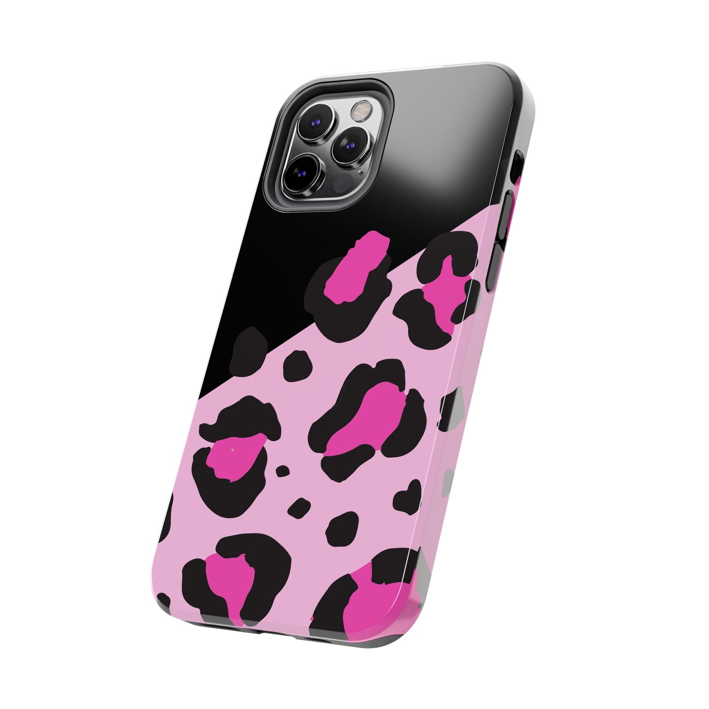 pink & black leopard print Tough Phone Cases iPhone 14 pro max accessories