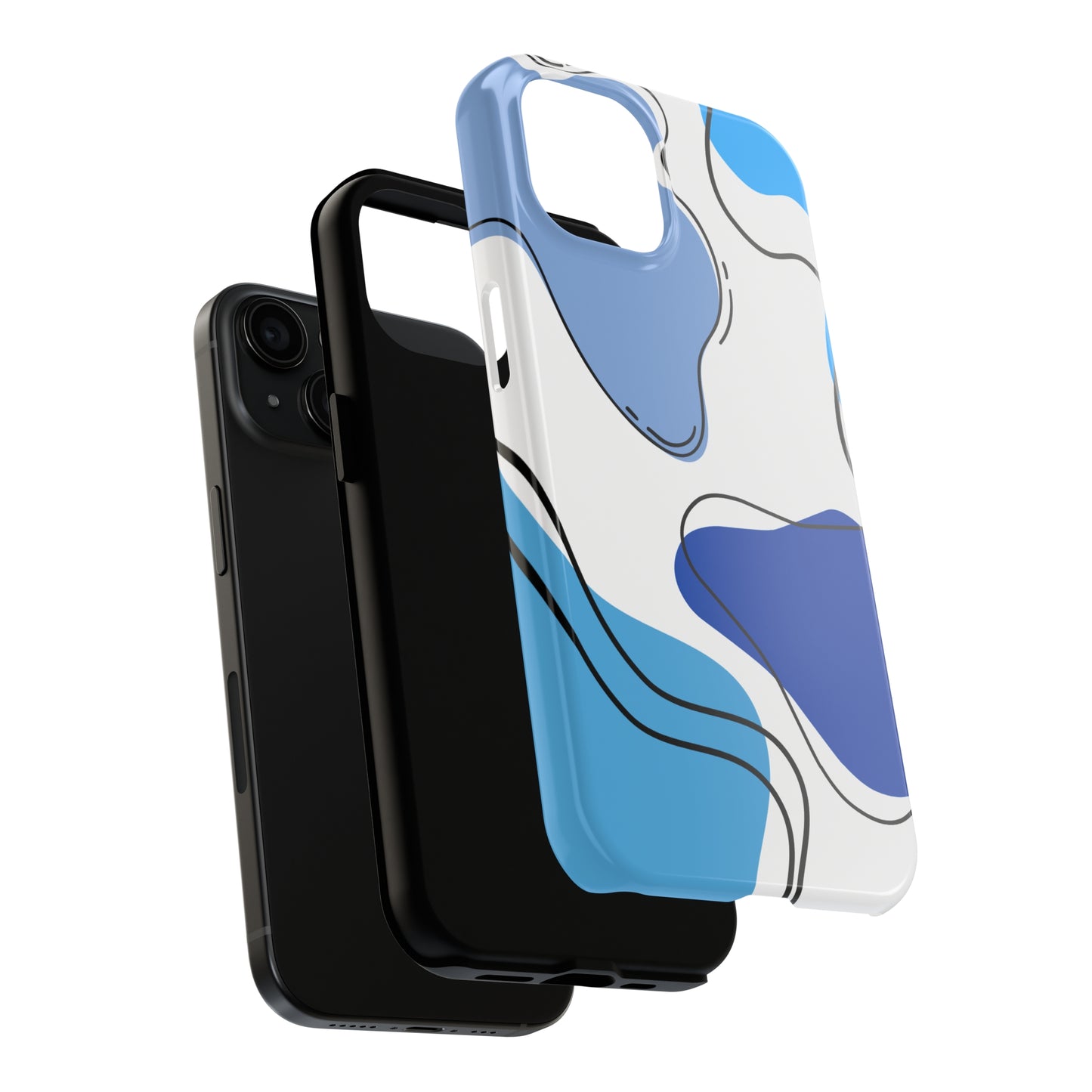 Blue Boho/ Tough iPhone Case/ Abstract