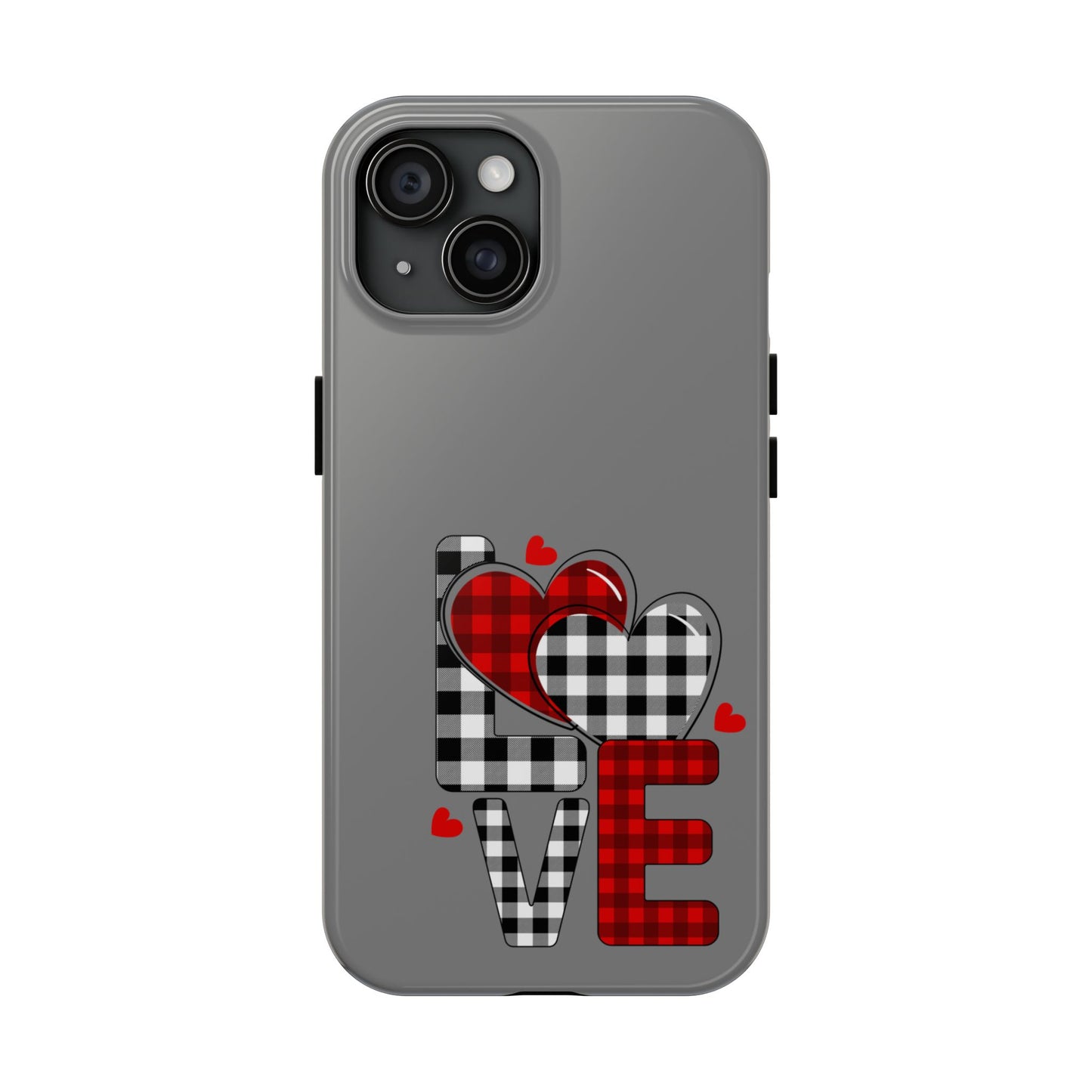 Grey LOVE-Valentines day iPhone case- Romantic & stylish design