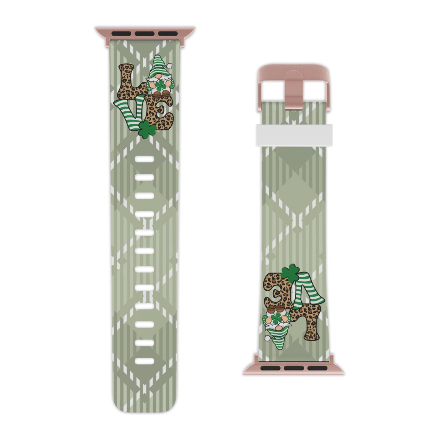 Shamrock Gnome love Watch Band for Apple Watch Series 1-9, SE and Ultra, 38-40mm/ 42-44mm