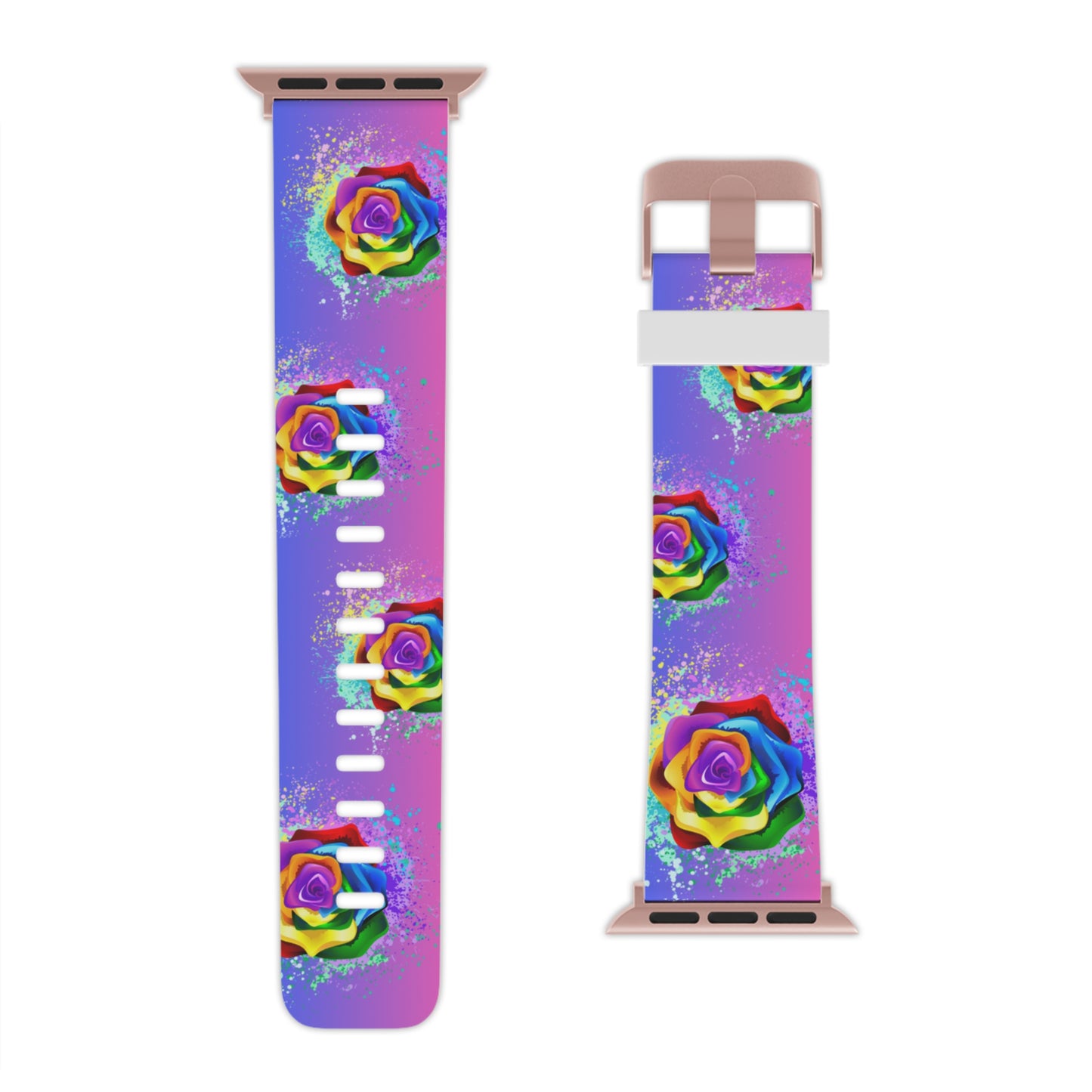 Psychedelic rose Watch Band for Apple Watch Series 1-9, SE and Ultra, 38-40mm/ 42-44mm