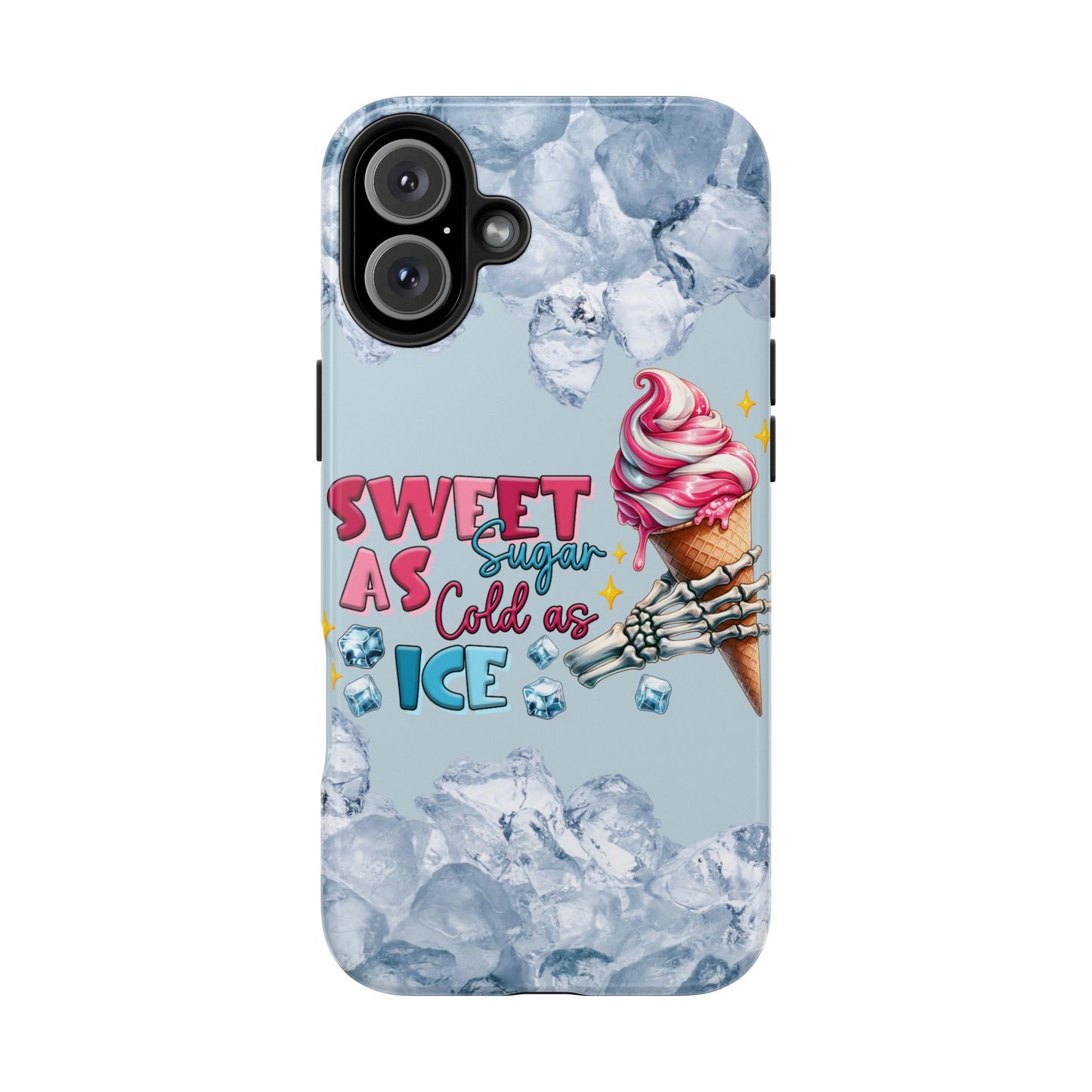 Cold as ice summer aesthetics iPhone case. Compatible with iPhone models 11-16 Custom phone case for smartphones. design for Girls, Woman
