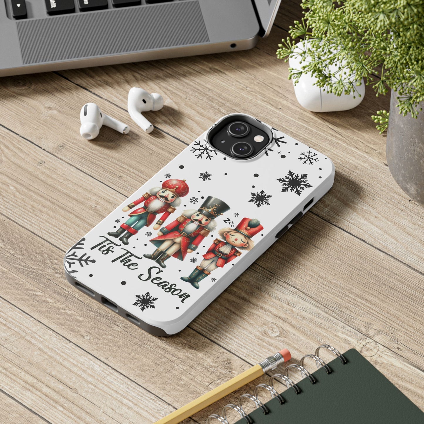 Nutcracker iPhone 16 Case, Christmas iPhone Cover, Festive Holiday Accessory, Cute Xmas Phone Protector, Winter Santa Tech