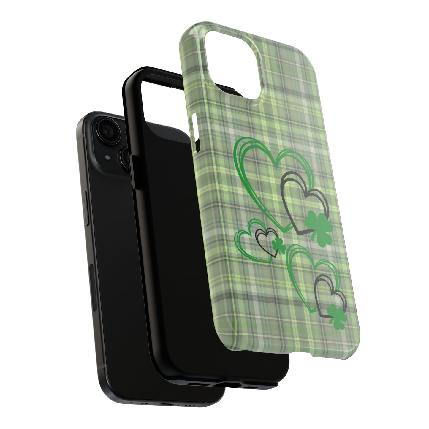 Plaid Shamrocks & Hearts Tough iPhone Case iPhone accessories