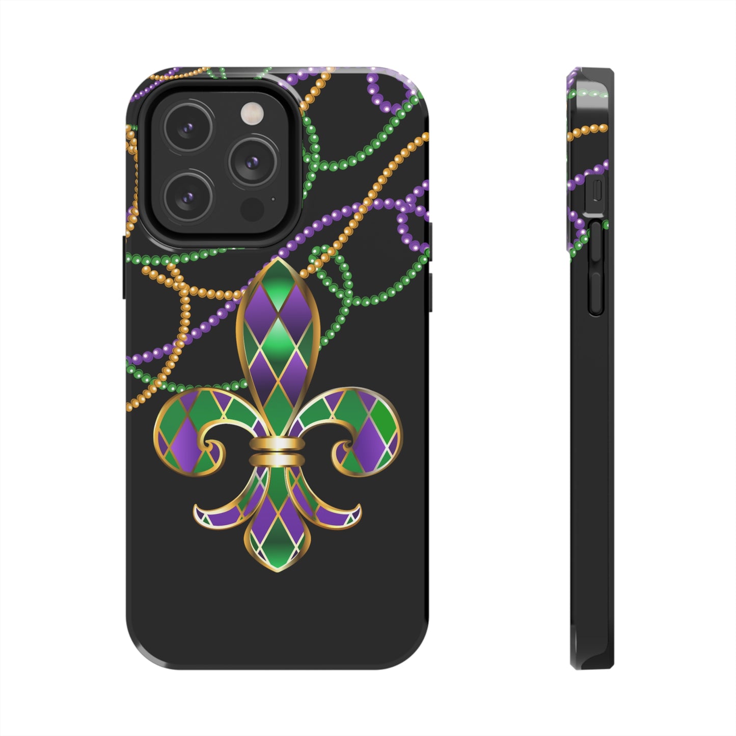 Blacked out Mardi Gras Tough iPhone Case iPhone 15 accessories