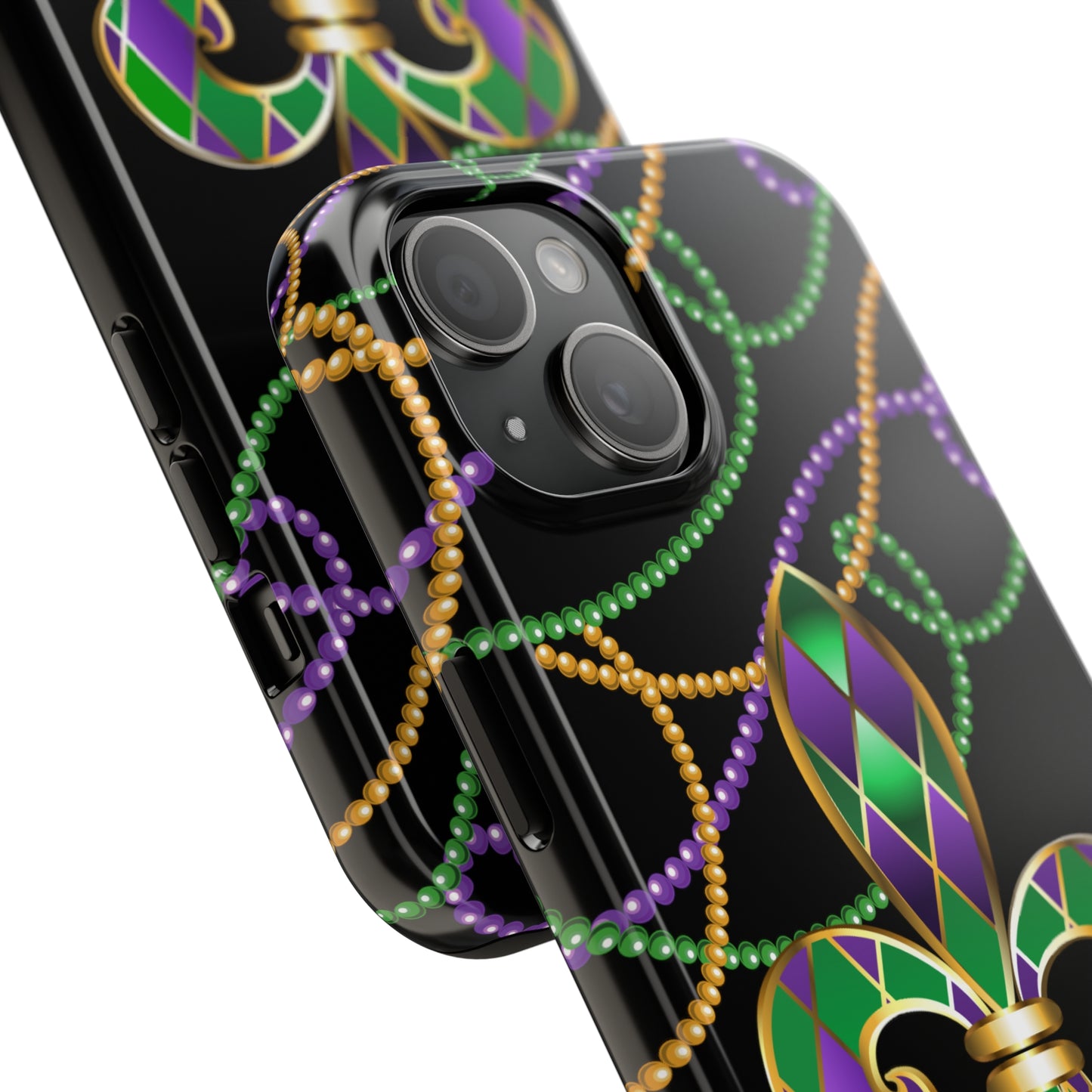 Blacked out Mardi Gras Tough iPhone Case iPhone 15 accessories