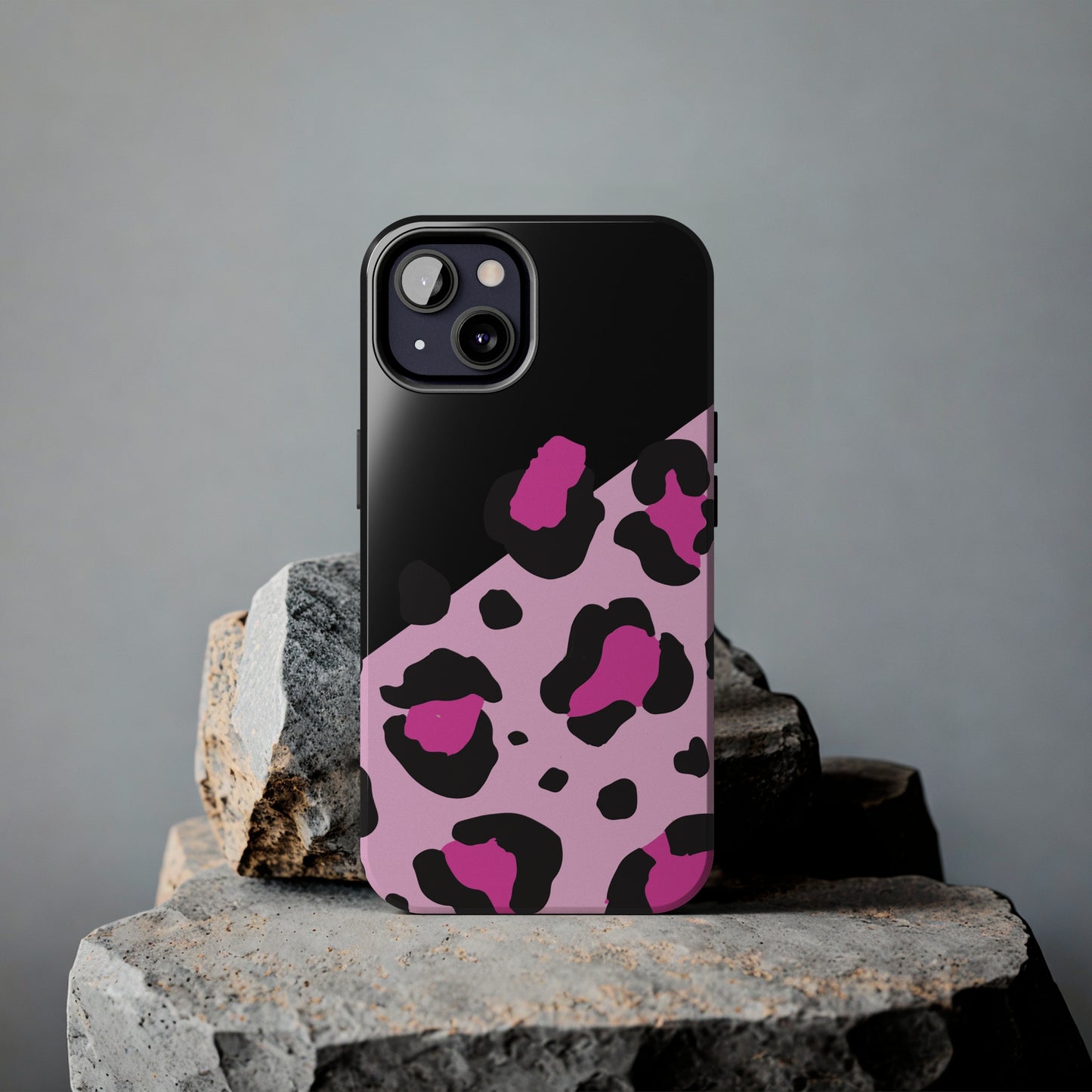 pink & black leopard print Tough Phone Cases iPhone 14 pro max accessories